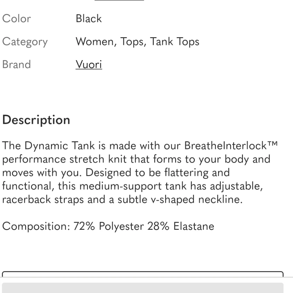 VUORI DYNAMIC TANK SVW1236 /SIZE:XLARGE - Picture 3 of 10
